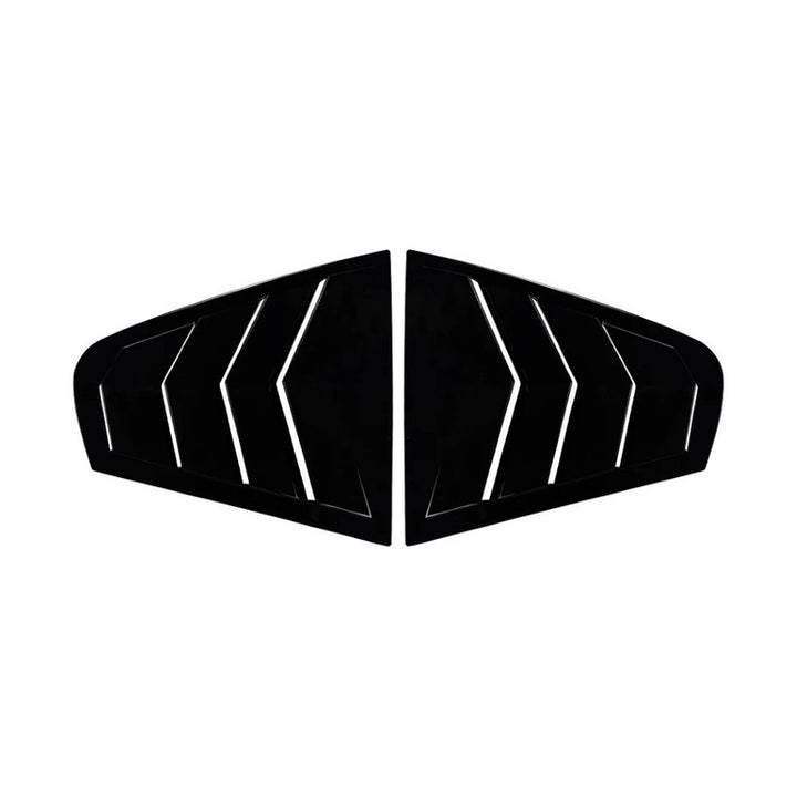 Car Craft Compatible With Vw Volkswagen Jetta Mk6 2011-2018 Car Rear Window Shutter Cover Louver Side Vent Trim Triangle Glossy Black