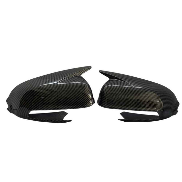 Car Craft Compatible With Hyundai Kona Kauai Hybrid 2018-2026 Side Rear View Case Wing Cap Shell Housing Mirror Covers 3m Tape Pasting Style Carbon Fiber Look CC-11517