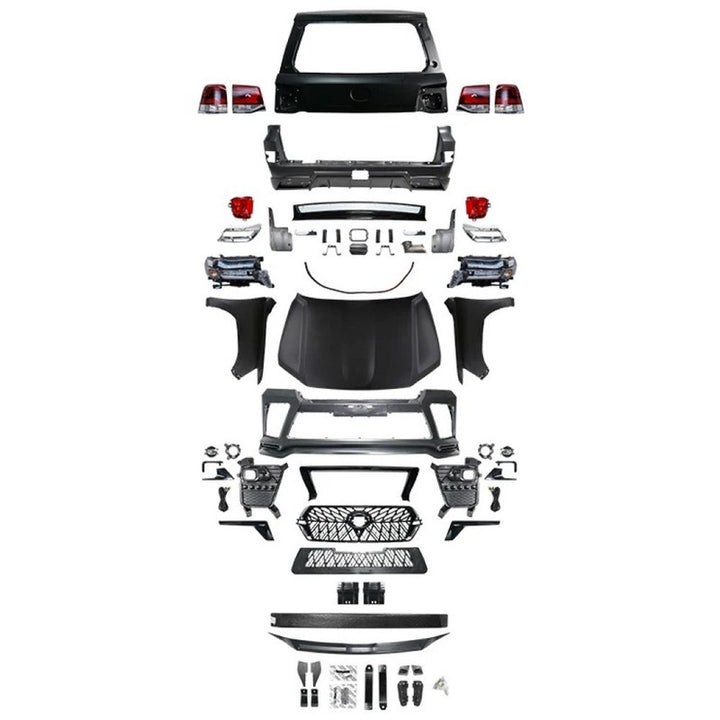 Car Craft Compatible With Toyota Land Cruiser Lc200 2008-2015 Upgrade Facelift Convert To Lc200 Elford B Style Bodytkit Front Rear Bumper Hood Fender Trunk Headlight Taillight Side Trim Grill Lip Skirt Splitter F116-b
