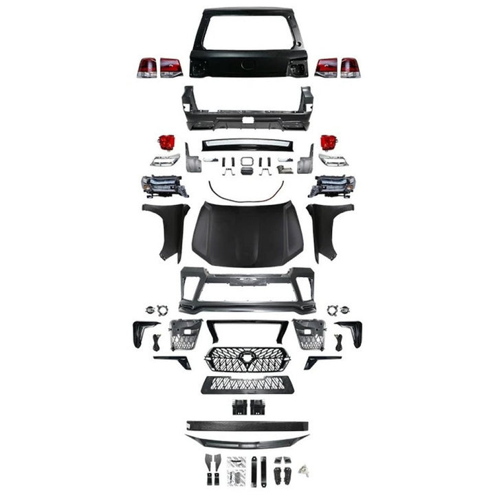 Car Craft Compatible With Toyota Land Cruiser Lc200 2008-2015 Upgrade Facelift Convert To Lc200 Elford A Style Bodytkit Front Rear Bumper Hood Fender Trunk Headlight Taillight Side Trim Grill Lip Skirt Splitter F116-a