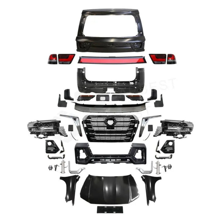 Car Craft Compatible With Toyota Land Cruiser Lc200 2008-2015 Upgrade Facelift Convert To Lc200 Vacalno Style Bodytkit Front Rear Bumper Trunk Headlight Taillight Side Trim Grill Lip Skirt Splitter F139