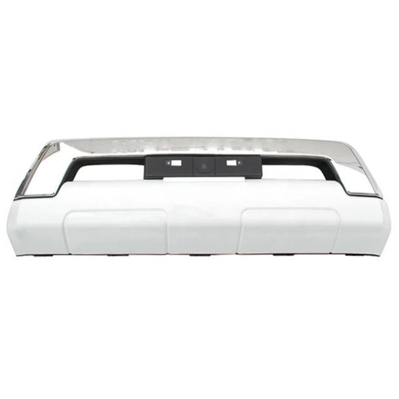 Car Craft Compatible With Toyota Land Cruiser Lc200 2008-2020 Front Bumper Guard Number License Plate Guard Pearl White F048