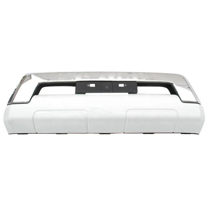 Car Craft Compatible With Toyota Land Cruiser Lc200 2008-2020 Front Bumper Guard Number License Plate Guard Pearl White F048