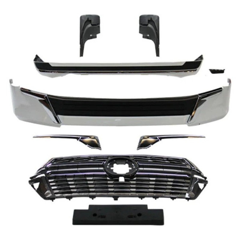 Car Craft Compatible With Toyota Land Cruiser Lc200 2016-2020 Upgrade Facelift Convert To 2021 Style Bodykit Front Rear Bumper Lip Side Trim Grill Skirt Splitter Trim F125