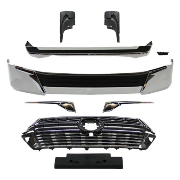 Car Craft Compatible With Toyota Land Cruiser Lc200 2016-2020 Upgrade Facelift Convert To 2021 Style Bodykit Front Rear Bumper Lip Side Trim Grill Skirt Splitter Trim F125