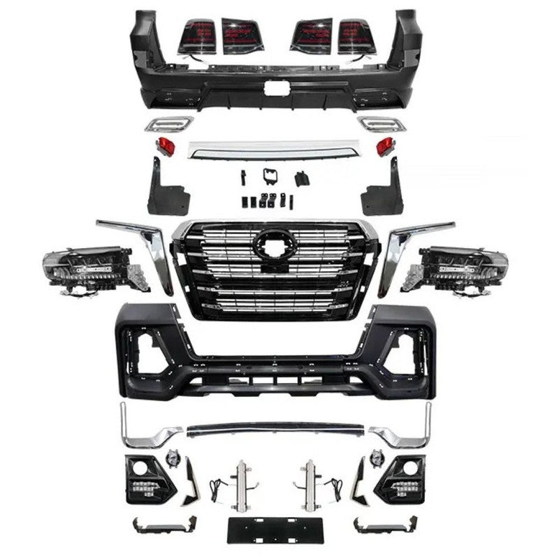 Car Craft Compatible With Toyota Land Cruiser Lc200 2016-2020 Upgrade Facelift Convert To Lc200 Navigator Style Bodytkit Front Rear Bumper Headlight Taillight Side Trim Grill Lip Skirt Splitter F139-a