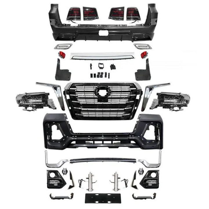 Car Craft Compatible With Toyota Land Cruiser Lc200 2016-2020 Upgrade Facelift Convert To Lc200 Navigator Style Bodytkit Front Rear Bumper Headlight Taillight Side Trim Grill Lip Skirt Splitter F139-a