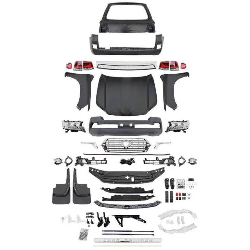Car Craft Compatible With Toyota Land Cruiser Lc200 2008-2015 Upgrade Facelift Convert To Lc200 2016-2020 Bodytkit Front Rear Bumper Hood Fender Trunk Headlight Taillight Side Trim Grill Skirt Splitter F040