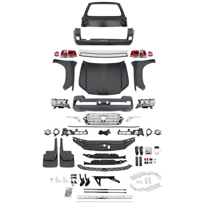 Car Craft Compatible With Toyota Land Cruiser Lc200 2008-2015 Upgrade Facelift Convert To Lc200 2016-2020 Bodytkit Front Rear Bumper Hood Fender Trunk Headlight Taillight Side Trim Grill Skirt Splitter F040