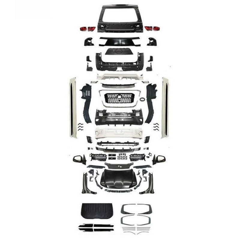 Car Craft Compatible With Toyota Land Cruiser Lc200 2008-2020 Upgrade Facelift Convert To Lc300 2022 Wald Style Bodytkit Front Rear Bumper Hood Fender Trunk Headlight Taillight Mirror Side Step Trim Grill Skirt Splitter Cut Version 1:1 F176b