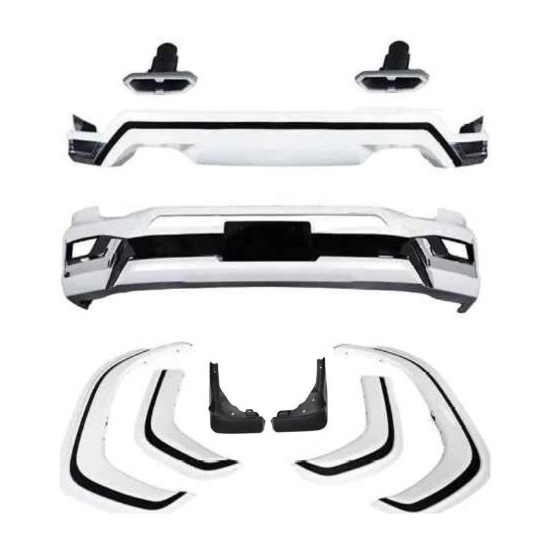 Car Craft Compatible With Toyota Land Cruiser Lc300 Lc 300 2022-2025 Front Rear Bumper Lip Skirt Splitter Trim Wheel Arch Exhaust Tip Pipe Modelista Bodykit Set CC-9648 - CAR CRAFT INDIA