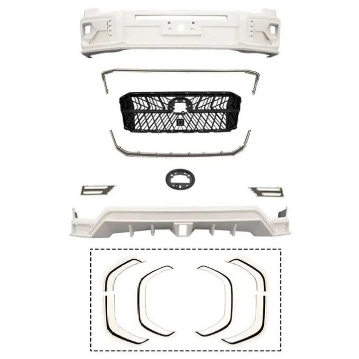 Car Craft Compatible With Toyota Land Cruiser Lc300 Lc 300 2021+ Upgrade Facelift Convert To Lc300 Wald Style Bodytkit Front Rear Bumper Grill Skirt Splitter Wheel Lip Arch F176