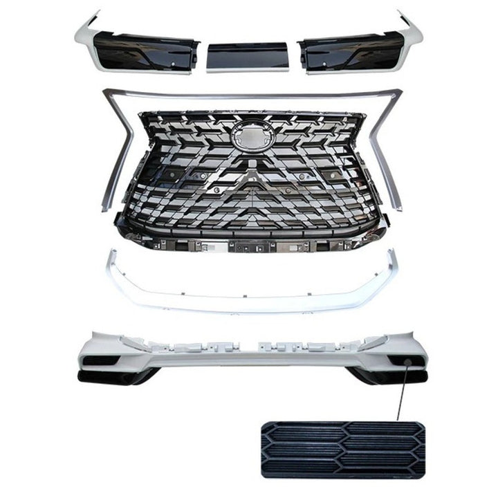 Car Craft Compatible With Toyota Lexus Lx570 2016-2021 Upgrade Facelift Convert To Lx570 2021 Style Bodytkit Front Rear Lip Skirt Splitter Grill F128