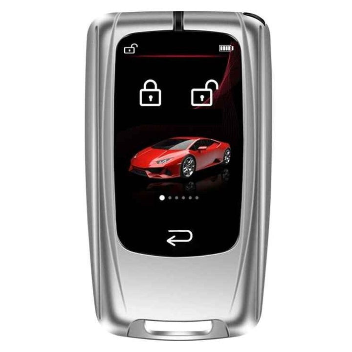 Car Craft Compatible With Audi Bmw Mercedes Jaguar Range Rover Porsche Volkswagen Skoda Volvo Nissan Jeep Maruti Toyota Hyndai Bentley Ferrari Lamborghini Mini Cooper Lcd Led Smart Keyless Key Mh10 Silver