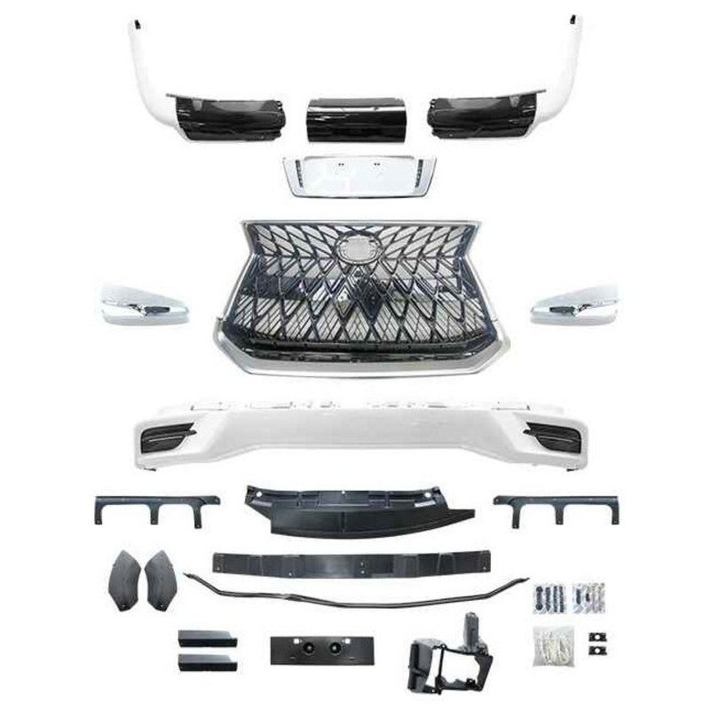 Car Craft Compatible With Toyota Lexus Lx570 2016-2021 Upgrade Facelift Convert To Lx570 Trd Sport Style Bodytkit Front Rear Lip Skirt Splitter Grill Mirror Cover F069