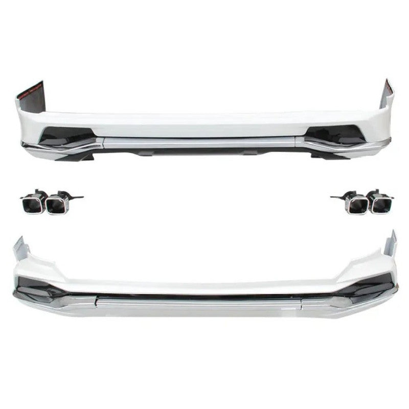 Car Craft Compatible With Toyota Lexus Lx570 2016-2021 Upgrade Facelift Convert To Lx570 Modellista Style Bodytkit Front Rear Lip Skirt Splitter Exhaust Tip Pipe F034