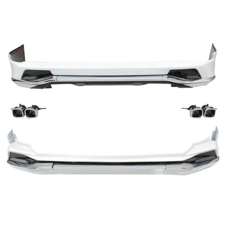 Car Craft Compatible With Toyota Lexus Lx570 2016-2021 Upgrade Facelift Convert To Lx570 Modellista Style Bodytkit Front Rear Lip Skirt Splitter Exhaust Tip Pipe F034