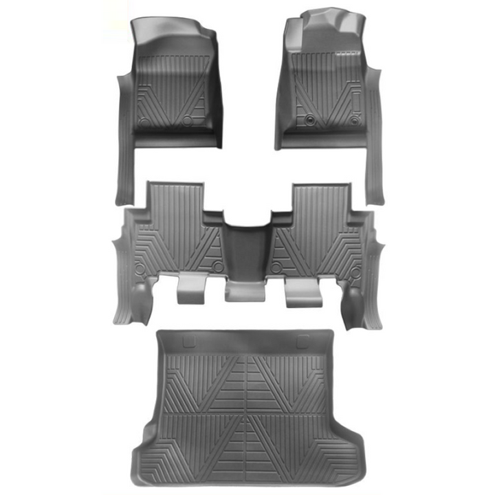 Car Craft Compatible With Toyota Land Cruiser Prado Fj150 2010-2018 Car Floor Foot Mats Mat Rubber Eco-friendly All Weather 5d Tpe Rhd Carpet Waterproof Anti-slip Full Set Bk-015
