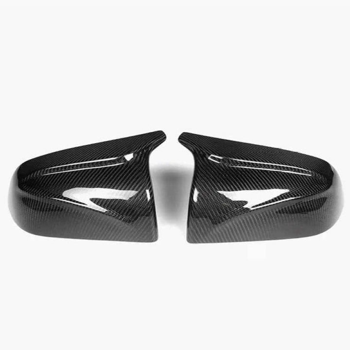 Car Craft Compatible With Tesla Model 3 S X 2017-2026 Side Rear View Case Wing Cap Shell Housing Mirror Covers 3m Tape Pasting Style Carbon Fiber Look CC-11549