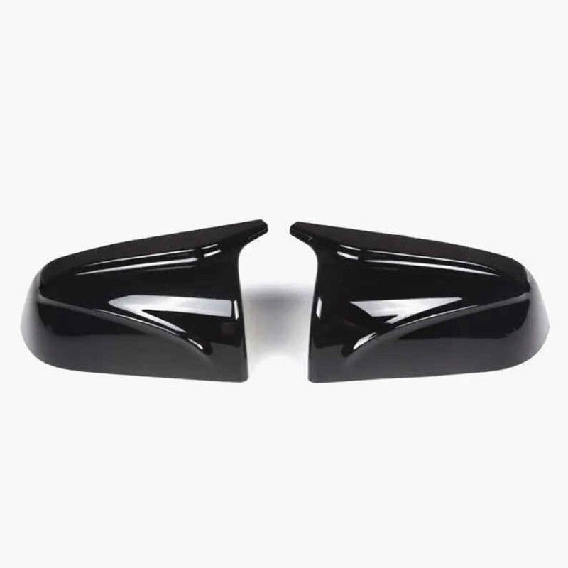 Car Craft Compatible With Tesla Model 3 S X 2017-2026 Side Rear View Case Wing Cap Shell Housing Mirror Covers 3m Tape Pasting Style Glossy Black CC-11548