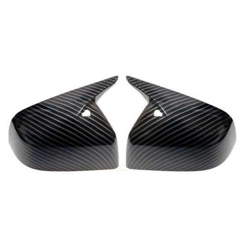 Car Craft Compatible With Tesla Model Y Juniper 2025 Side Rear View Case Wing Cap Shell Housing Mirror Covers 3m Tape Pasting Style Carbon Fiber Look CC-11547