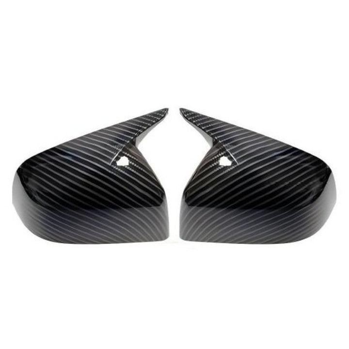 Car Craft Compatible With Tesla Model Y Juniper 2025 Side Rear View Case Wing Cap Shell Housing Mirror Covers 3m Tape Pasting Style Carbon Fiber Look CC-11547