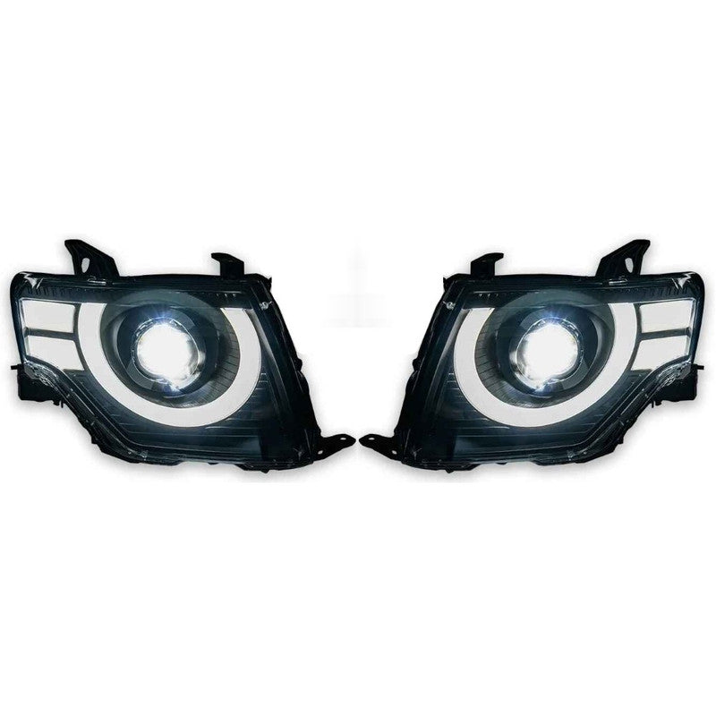 Car Craft Compatible With Mitsubishi Pajero Sport V97 Montero 2006-2018 Car Front Upgraded Head Light Lamp Xenon Headlight Retrofit Upgrade Modified Led Drl Hid Defender Style - CAR CRAFT INDIA
