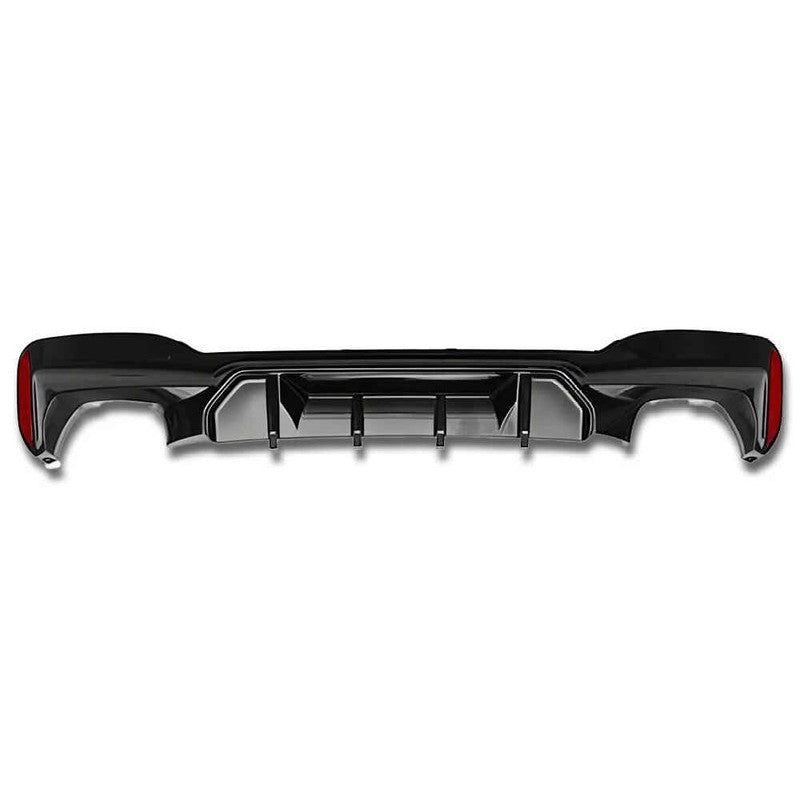 Car Craft Compatible With Bmw 5 Series Lci G30 G38 F90 2021-2023 M Sport M5 Rear Bumper Lip Diffuser Skirt 4 Line G30/38-055/056 Gb Gloss Black