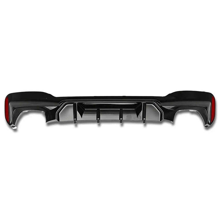Car Craft Compatible With Bmw 5 Series Lci G30 G38 F90 2021-2023 M Sport M5 Rear Bumper Lip Diffuser Skirt 4 Line G30/38-055/056 Gb Gloss Black