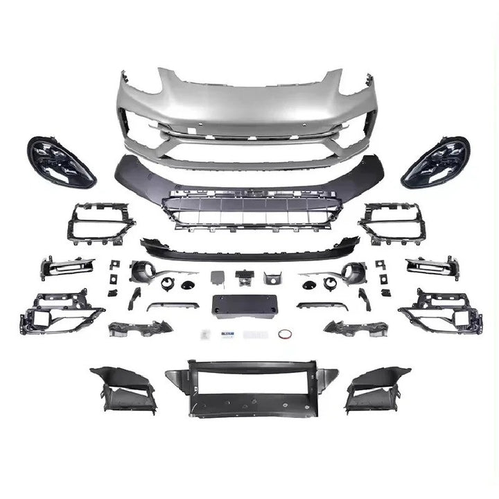 Car Craft Compatible With Porsche Panamera 970.2 2014-2016 Upgrade Facelift Convert To 2017 971 Turbo 7 Style Modified Bumper Headlights Bodykit Front