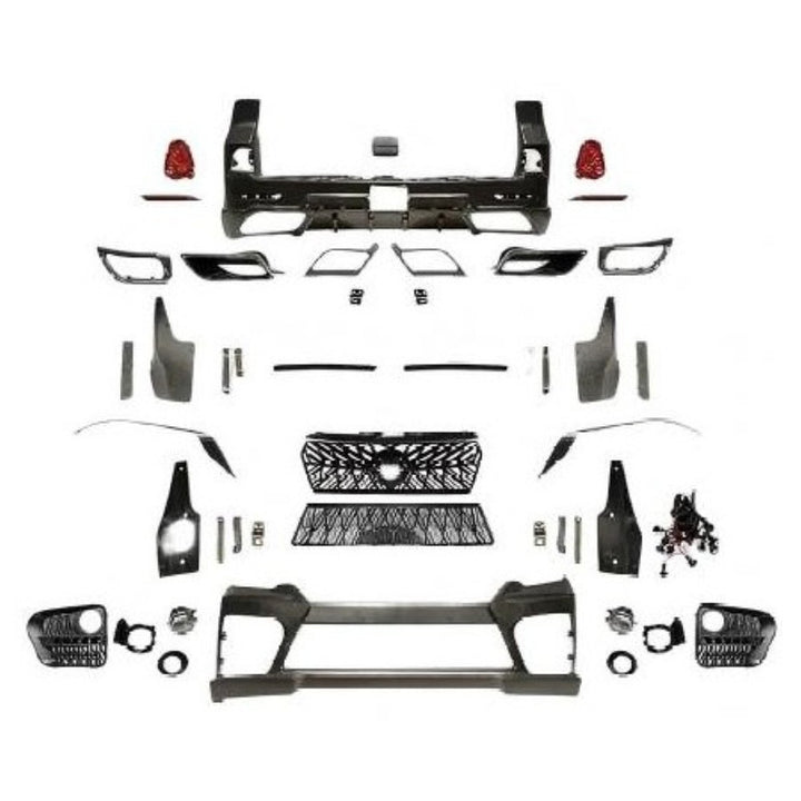Car Craft Compatible With Toyota Land Cruiser Prado Fj150 2018+ Upgrade Facelift Convert To Elford Style Bodytkit Front Rear Bumper Side Trim Grill Lip Skirt Splitter F075