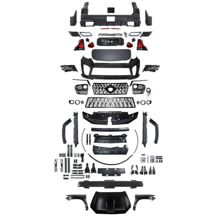 Car Craft Compatible With Toyota Land Cruiser Prado Fj150 2010-2017 Upgrade Facelift Convert To 2018 Elford Style Bodytkit Front Rear Bumper Hood Fender Trunk Headlight Taillight Side Trim Grill Lip Skirt Splitter F075