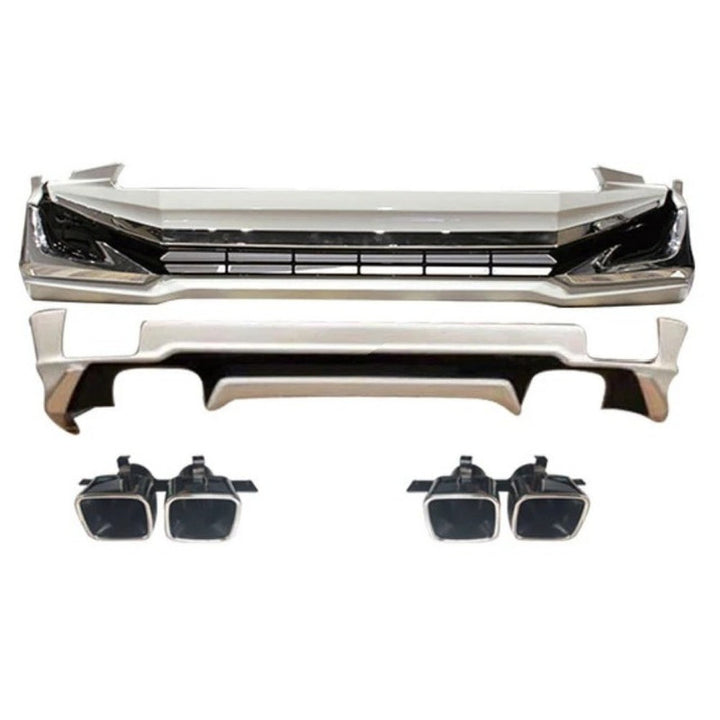 Car Craft Compatible With Toyota Land Cruiser Prado Fj150 2018 Upgrade Facelift Convert To Modellista Bodykit Front Rear Bumper Lip Side Trim Grill Skirt Splitter Trim Exhasut Pipe Tip F072