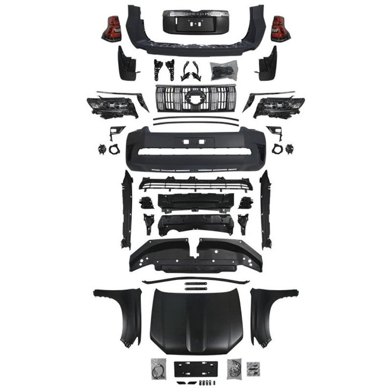 Car Craft Compatible With Toyota Land Cruiser Prado Fj150 2010-2017 Upgrade Facelift Convert To 2018 Oem Style Bodytkit Front Rear Bumper Hood Fender Trunk Headlight Taillight Side Trim Grill Lip Skirt Splitter F078