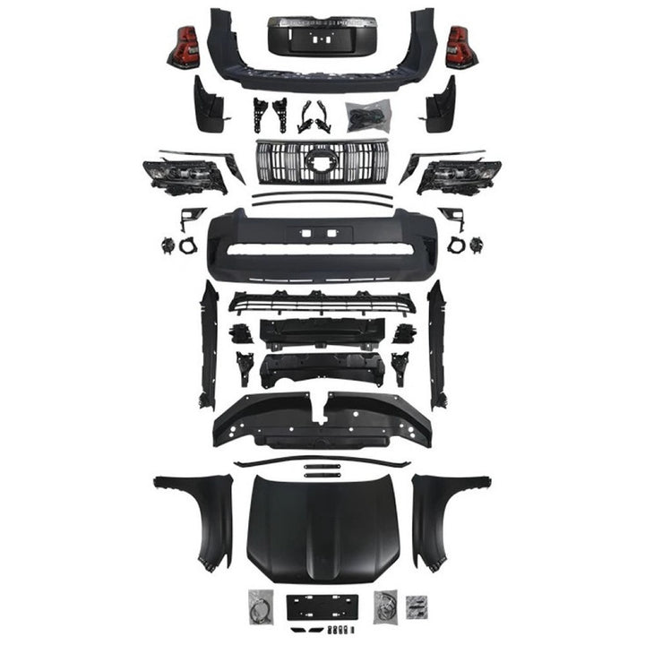 Car Craft Compatible With Toyota Land Cruiser Prado Fj150 2010-2017 Upgrade Facelift Convert To 2018 Oem Style Bodytkit Front Rear Bumper Hood Fender Trunk Headlight Taillight Side Trim Grill Lip Skirt Splitter F078