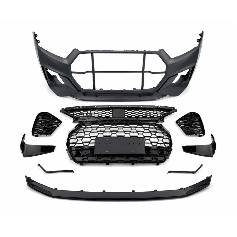 Car Craft Compatible With Audi Q3 2013-2019 Upgrade Facelift Convert To Rs Rsq3 Bodykit Bumper Grill