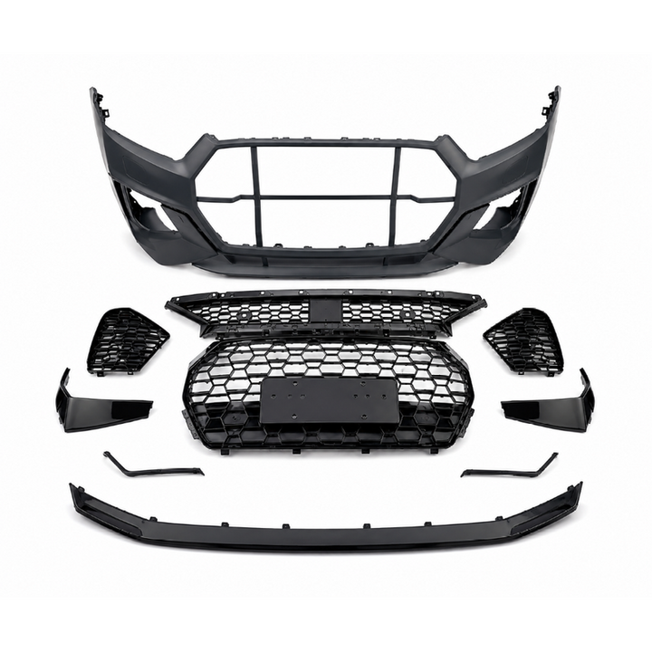 Car Craft Compatible With Audi Q3 2013-2019 Upgrade Facelift Convert To Rs Rsq3 Bodykit Bumper Grill