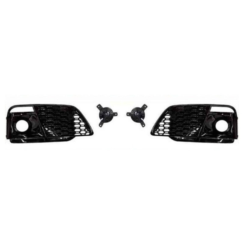 Car Craft Compatible With Audi Q5 B9 2018-2020 Upgraded Rsq5 Sq5 Front Bumper Fog Lamp Light Grill With Cover With Acc Light Q5-022 Gc