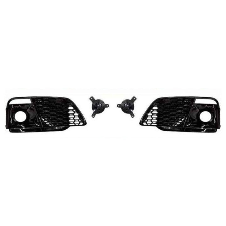 Car Craft Compatible With Audi Q5 B9 2018-2020 Upgraded Rsq5 Sq5 Front Bumper Fog Lamp Light Grill With Cover With Acc Light Q5-022 Gc