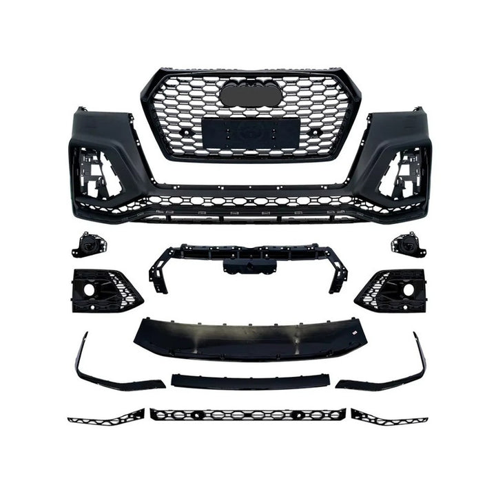 Car Craft Compatible With Audi Q5 B9 2018-2020 Upgraded Facelift Convert To Rsq5 Sq5 Sport Bodykit Bumper Lip Fog Lamp Light Grill With Acc Cover Skirt Trim Q5-004 Gc
