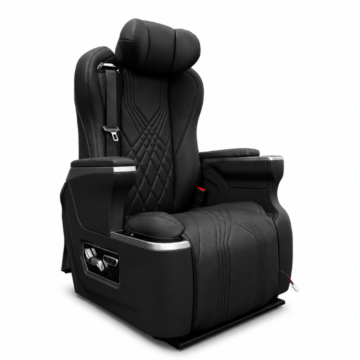 Car Craft Compatible With Innova Hycross Fortuner V Class Captain Electric Recliner Seat Chair Massaging Headrest Ventilation Heating Usb Type C Backrest Leg Support Adjustment All Suv Black