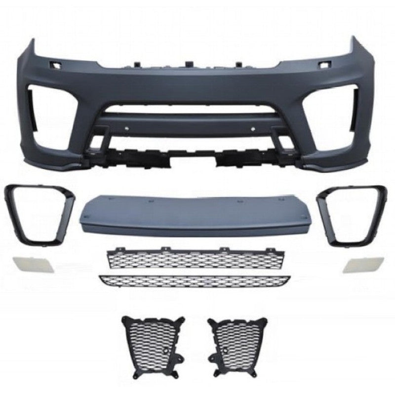 Car Craft Compatible With Land Range Rover Rr Sport 2018-2020 Upgrade To 2021+ Svr Bodykit Bumper Grill Front