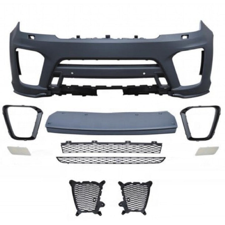 Car Craft Compatible With Land Range Rover Rr Sport 2018-2020 Upgrade To 2021+ Svr Bodykit Bumper Grill Front