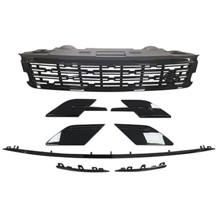 Car Craft Compatible With Land Range Rover Sport Rrs 2023+ L461 Upgrade Svr Grill Hood Bonnet Fender Vent Skirts Trim Lip Black Kit