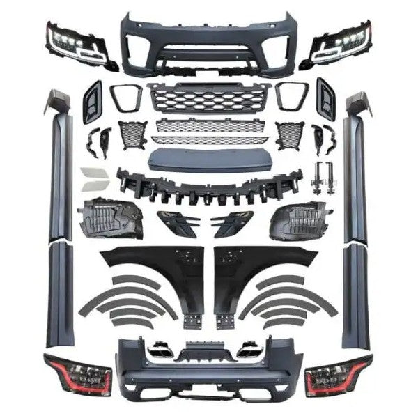 Car Craft Compatible With Range Land Rover Sport L494 2014-2017 Upgrade Facelift Convert To 2018-2022 Svr Style Bodykit Bumper Headlight Taillight - CAR CRAFT INDIA
