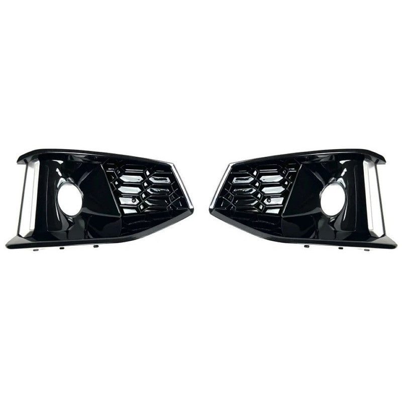 Car Craft Compatible With Audi A4 B9 2020-2022 Rs4 Bumper Fog Lamp Light Grill Cover Frame Black 8w0807682ast94 Rsu