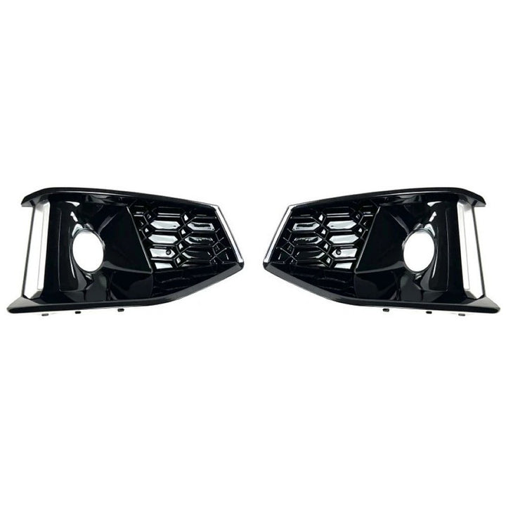 Car Craft Compatible With Audi A4 B9 2020-2022 Rs4 Bumper Fog Lamp Light Grill Cover Frame Black 8w0807682ast94 Rsu