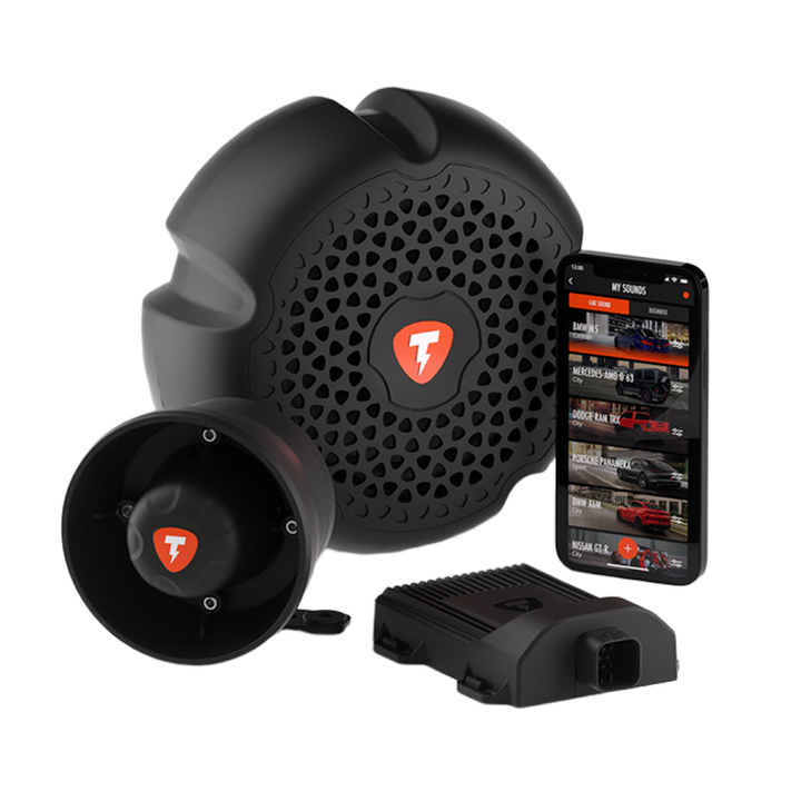 Car Craft Compatible With Exhaust Sound Upgrade Universal Car Sound Generator Thor Electronic Exhaust Sound System Car Speakers Drums Smartphone Controller Thor Storm Speaker+ecu+echo CC-9595