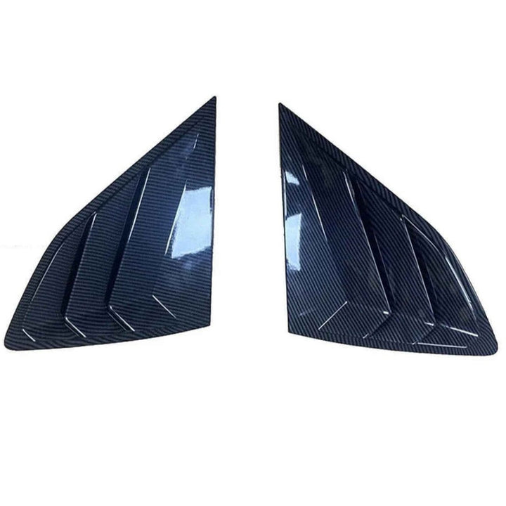 Car Craft Compatible With Hyundai Tucson 2016-2020 Car Rear Window Shutter Cover Louver Side Vent Trim Triangle Carbon Fiber Look