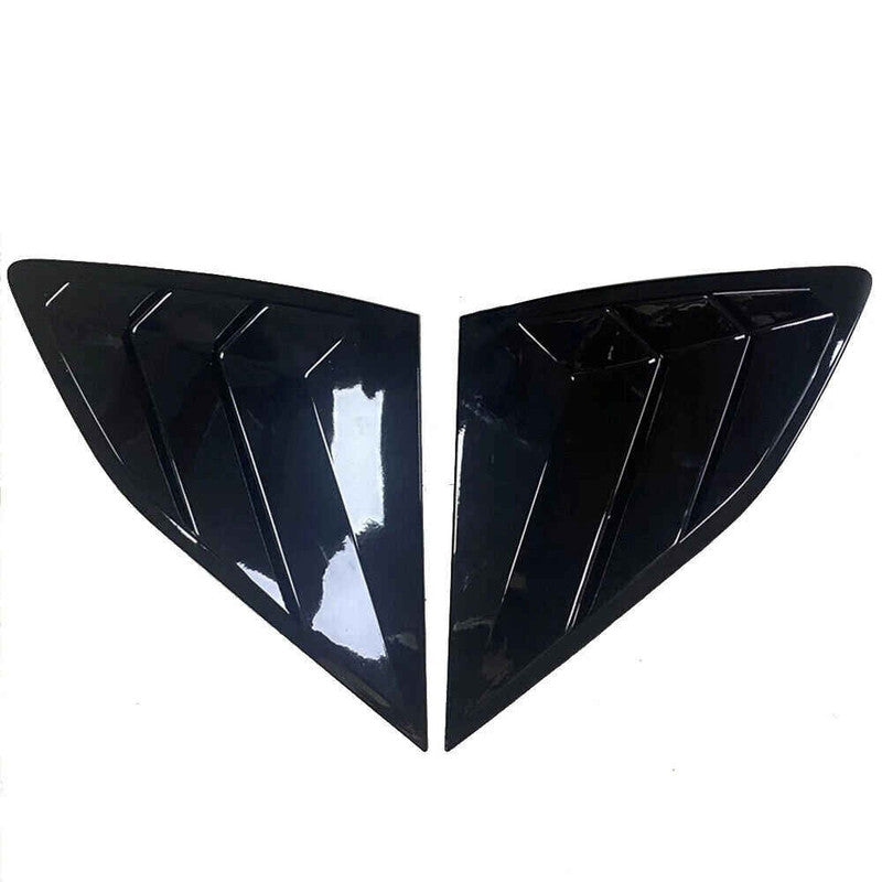 Car Craft Compatible With Hyundai Tucson 2016-2020 Car Rear Window Shutter Cover Louver Side Vent Trim Triangle Glossy Black